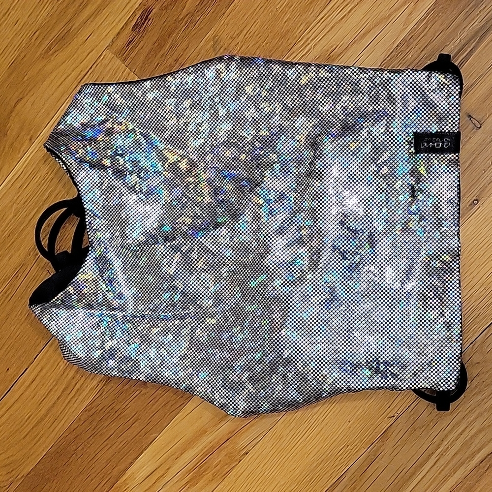 Little Black Diamond Holographic Rave Top